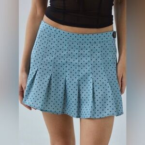 NWOT UO Kimchi Blue Kit Button Waist Pleated Mini Skirt